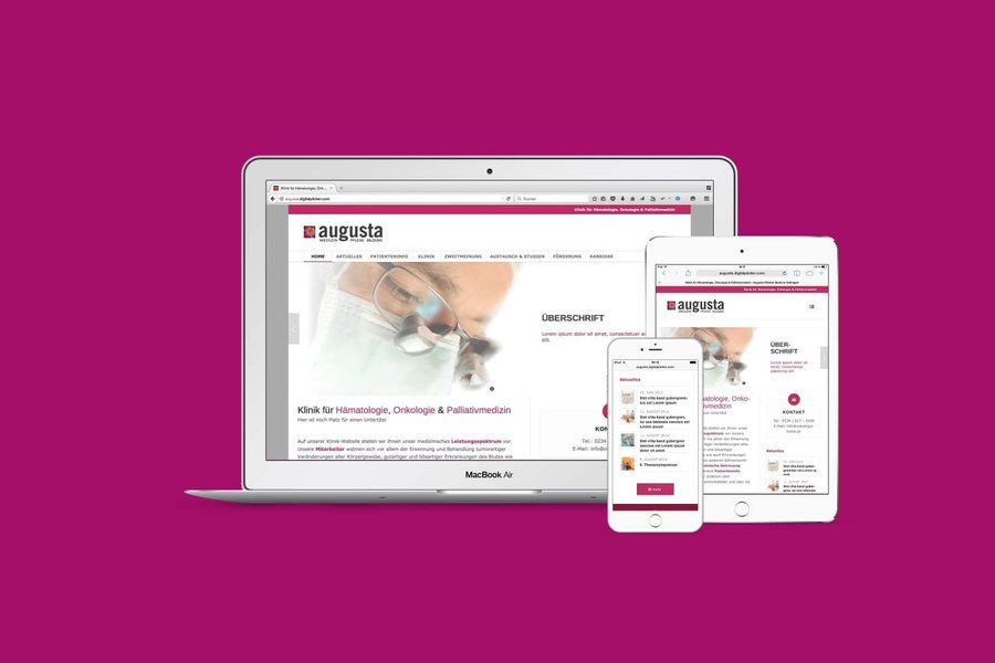 Responsive Webdesign Augusta Kliniken Bochum Hattingen