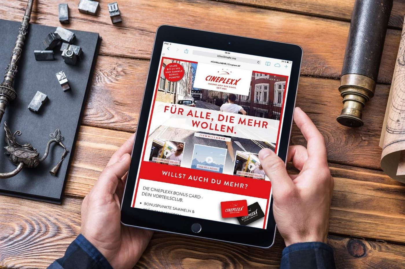 mockup responsive SEO Website und Banner – cineplexx at