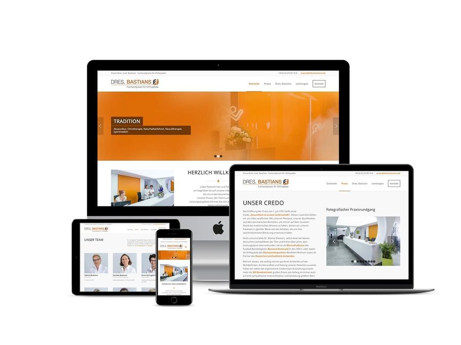Responsive Website Dres. Bastians - Grafiker, Website & SEO Spezialist aus Bochum