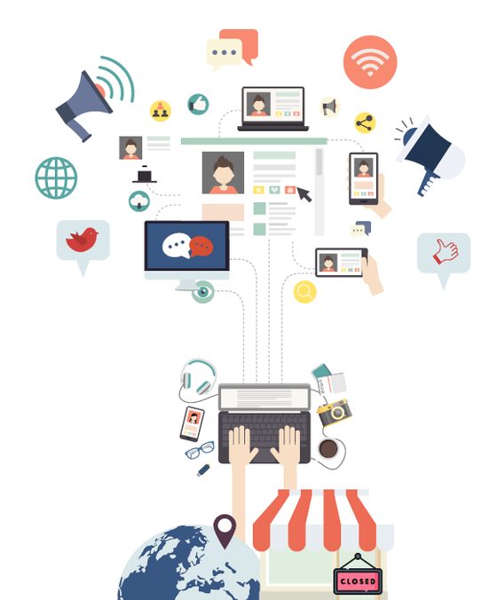Multichannel Publishing: dieselbe Information erreicht über Website, soziale Netzwerke, Branchenportale und Newsletter unterschiedliche Kundengruppen