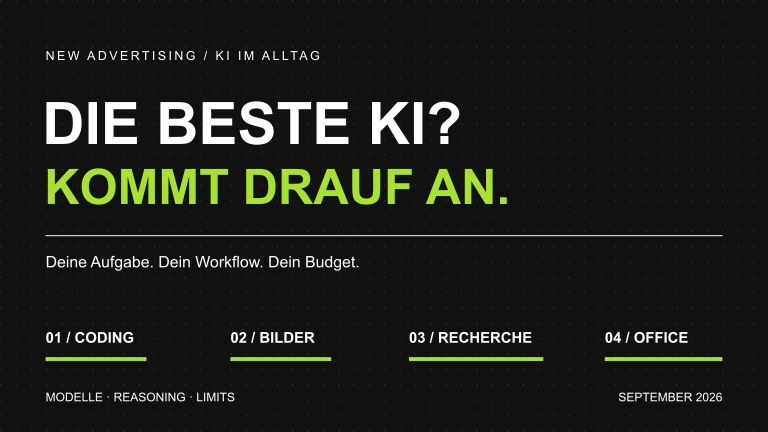 Die beste KI? Aufgabe, Workflow und Budget bestimmen die Wahl