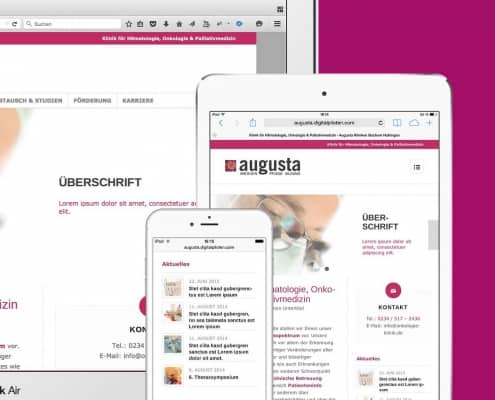 Responsive Webdesign Augusta Kliniken Bochum Hattingen