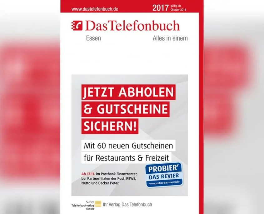 Grafiker, Website & SEO Spezialist aus Bochum - Arbeitsprobe Promo Das Telefonbuch GroundposterEssen 2017