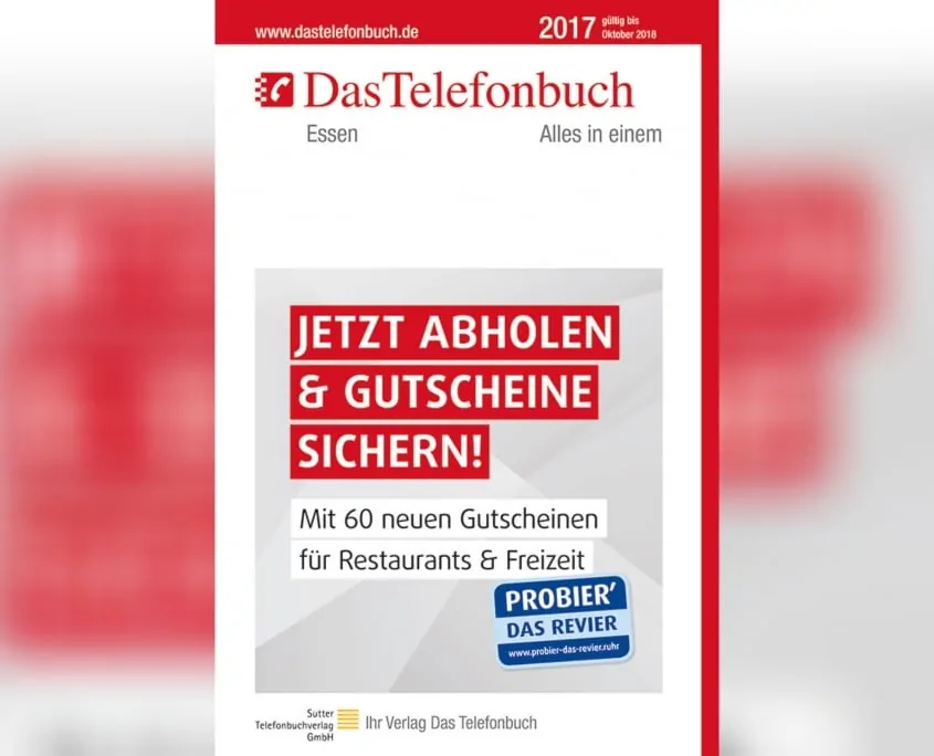 Grafiker, Website & SEO Spezialist aus Bochum - Arbeitsprobe Promo Das Telefonbuch HausbannerEssen 2017