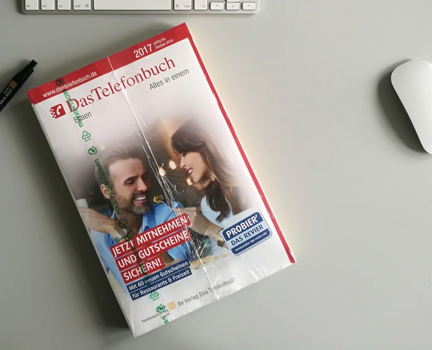 Gestaltung Cover - Das Telefonbuch - Promo Buchverteilung Essen 2018