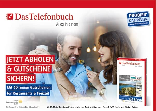 Buswerbung - Das Telefonbuch - Promo Buchverteilung Essen 2018