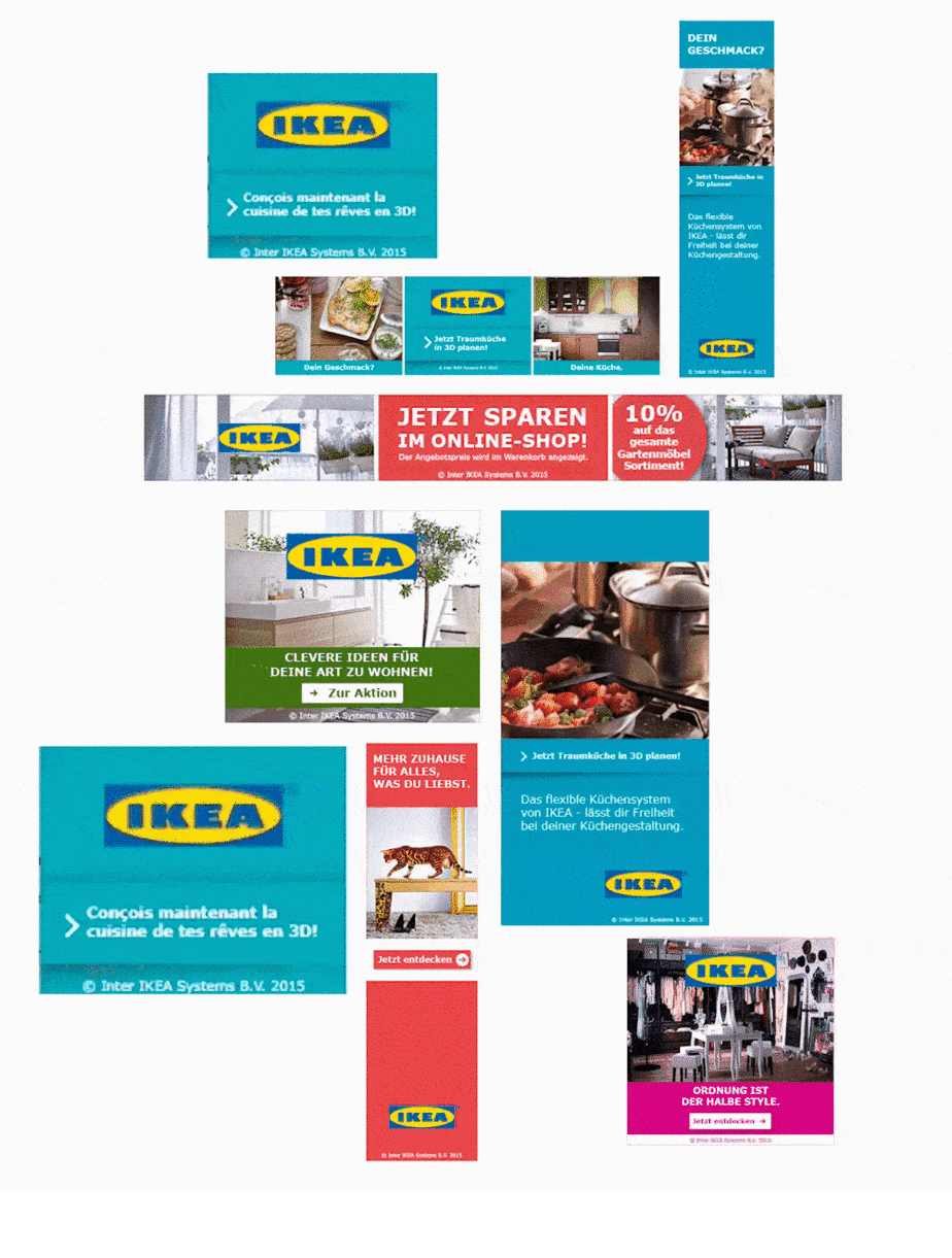 Grafiker, Website & SEO Spezialist aus Bochum - Arbeitsprobe IKEA CH Bannerwerbung